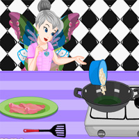 Free online html5 games - Tinkerbell Black And White Pizza PinkyGirlGames game 