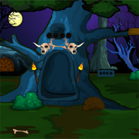 Free online html5 games - Games4Escape Halloween Deer Hunting Forest Escape game 