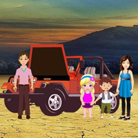 Free online html5 games - Desert Vacation People Escape game 