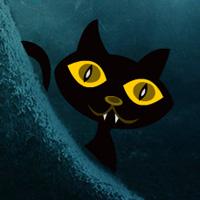 Free online html5 games - Wowescape Scary Black Cat Forest Escape game - Games2rule 