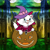 Free online html5 games - Halloween Strange Cat Escape HTML5 game 