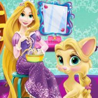 Free online html5 games - Rapunzel Cat Care game 
