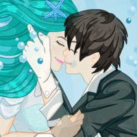 Free online html5 games - Underwater Kissing game 