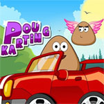 Free online html5 games - Pou Karting game 