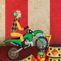 Free online html5 games - Circus Biker game 