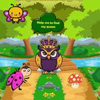 Free online html5 escape games - Wow King Find The Queen Owl
