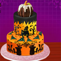 Free online html5 games - Creepy Halloween Cream Cake game - Games2rule 