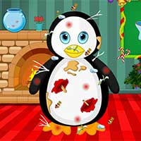 Free online html5 games - Messy Penguin Christmas Makeover game 