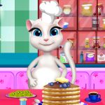Free online html5 games - Pregnant Angela Cooking Pancakes game 