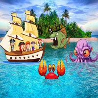 Free online html5 games - People Escaped Sea Monsters game 