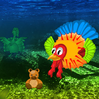 Free online html5 games - Big Thanksgiving Underwater Fish Escape game - Games2rule 