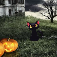 Free online html5 games - Halloween Cemetery Castle Escape game - Games2rule 