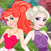 Free online html5 games - Disney Princesses Double Date game 