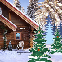 Free online html5 games - GFG Snowfall Christmas Cabin Escape game 
