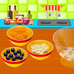Free online html5 games - Cooking Banana Blueberry Pudding game 