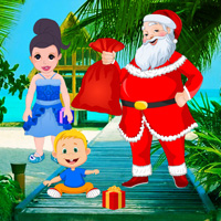 Free online html5 games - Santa Surprise at the Seashore game - Games2rule 