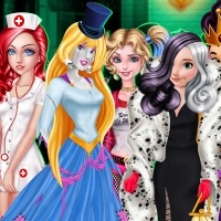 Free online html5 games - Princesses Trick Or Treat game 