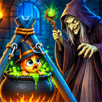 Free online html5 escape games - Free the Creature from the Witch