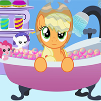 Free online html5 games - Applejack Bubble Bath game 