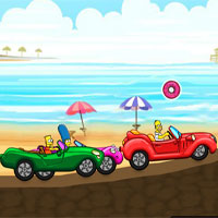 Free online html5 games - Simpson Beac Race game 