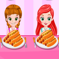 Free online html5 games - Princess Hotdogs Eating Contest DressupWho game 