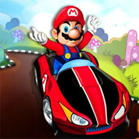 Free online html5 games - Mario Crazy Cars game 