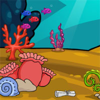 Free online html5 games - Underwater Gold Treasure Escape game 