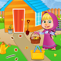 Free online html5 games - Masha Garden Cleaning game 