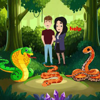 Free online html5 games - Couple Escape Dangerous Snake game - Games2rule 