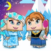 Free online html5 games - Frozen Dressup Minecraft  game 