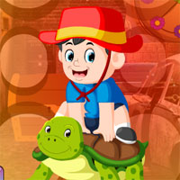 Free online html5 games - G4K Turtle And Little Boy Escape  game - Games2rule 