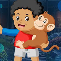 Free online html5 escape games - Joyful Boy and Monkey Escape