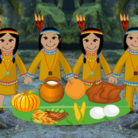 Free online html5 games - Thanksgiving Party in Tribal Village game - Games2rule 