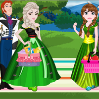 Free online html5 games - Elsa And Anna Picnic Prep game 