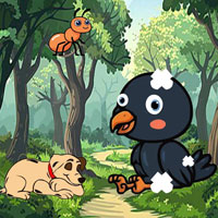 Free online html5 escape games - Protect Bruised Baby Crow