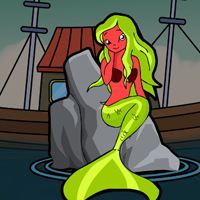 Free online html5 games - G2J Red Mermaid Escape game 