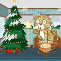 Free online html5 games - BEG Hungry To Christmas Cat game 