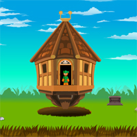 Free online html5 games - Floating House Rescue Escape game 