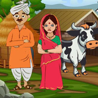 Free online html5 escape games - Village Couple Missed Calf