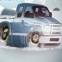 Free online html5 games - Pickup parking Winter Night game 