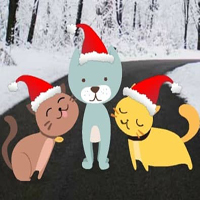 Free online html5 games - Christmas Cats Land Escape HTML5 game 