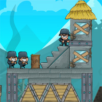 Free online html5 games - Artillery Rush Bibagames game 