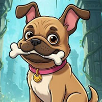 Playful Pug Dog Escape