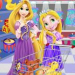 Free online html5 games - Baby Rapunzel and Mom Shopping game 