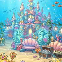 Free online html5 escape games - Mermaid Treasure