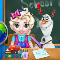 Free online html5 games - Baby Elsa School Time game 