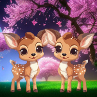 Free online html5 games - Cursed Twin Deer Escape game 