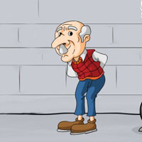 Free online html5 games - G2J Old Man Walking Stick Escape game 