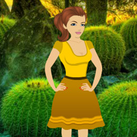 Free online html5 games - Rescue Girl from Desert Cactus game - Games2rule 