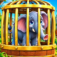 Free online html5 escape games - Help the Lonely Elephant